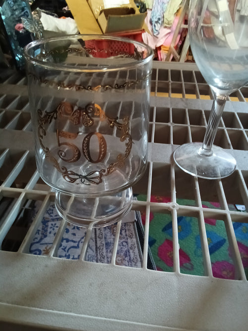 50th Anniversary Decorative Glass Goblet - Image 2