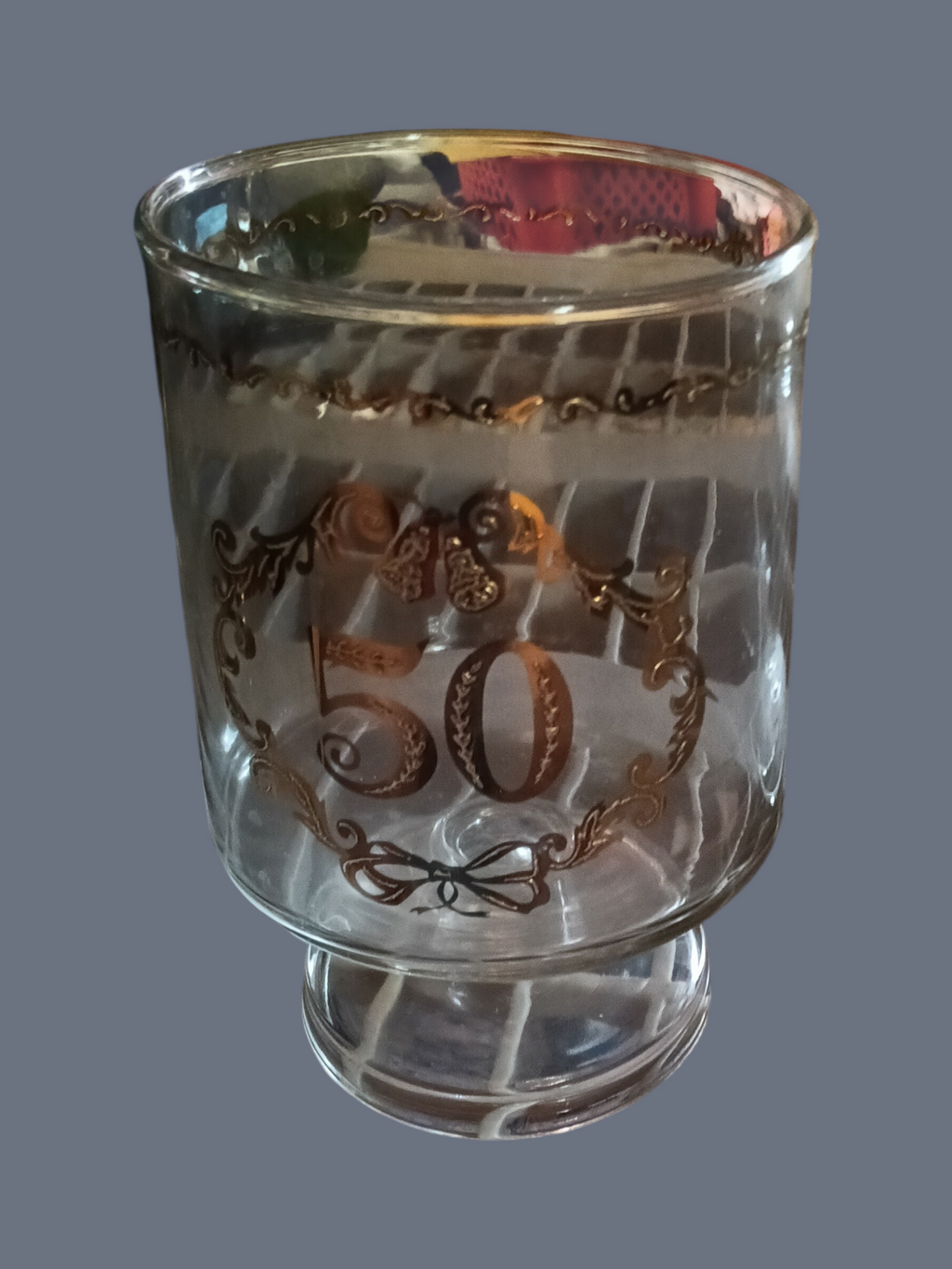 50th Anniversary Decorative Glass Goblet - Image 1