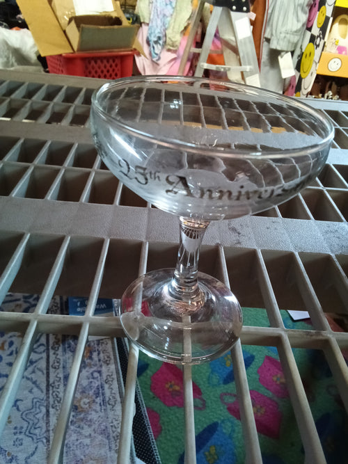 25th Anniversary Glass Coupe - Image 1