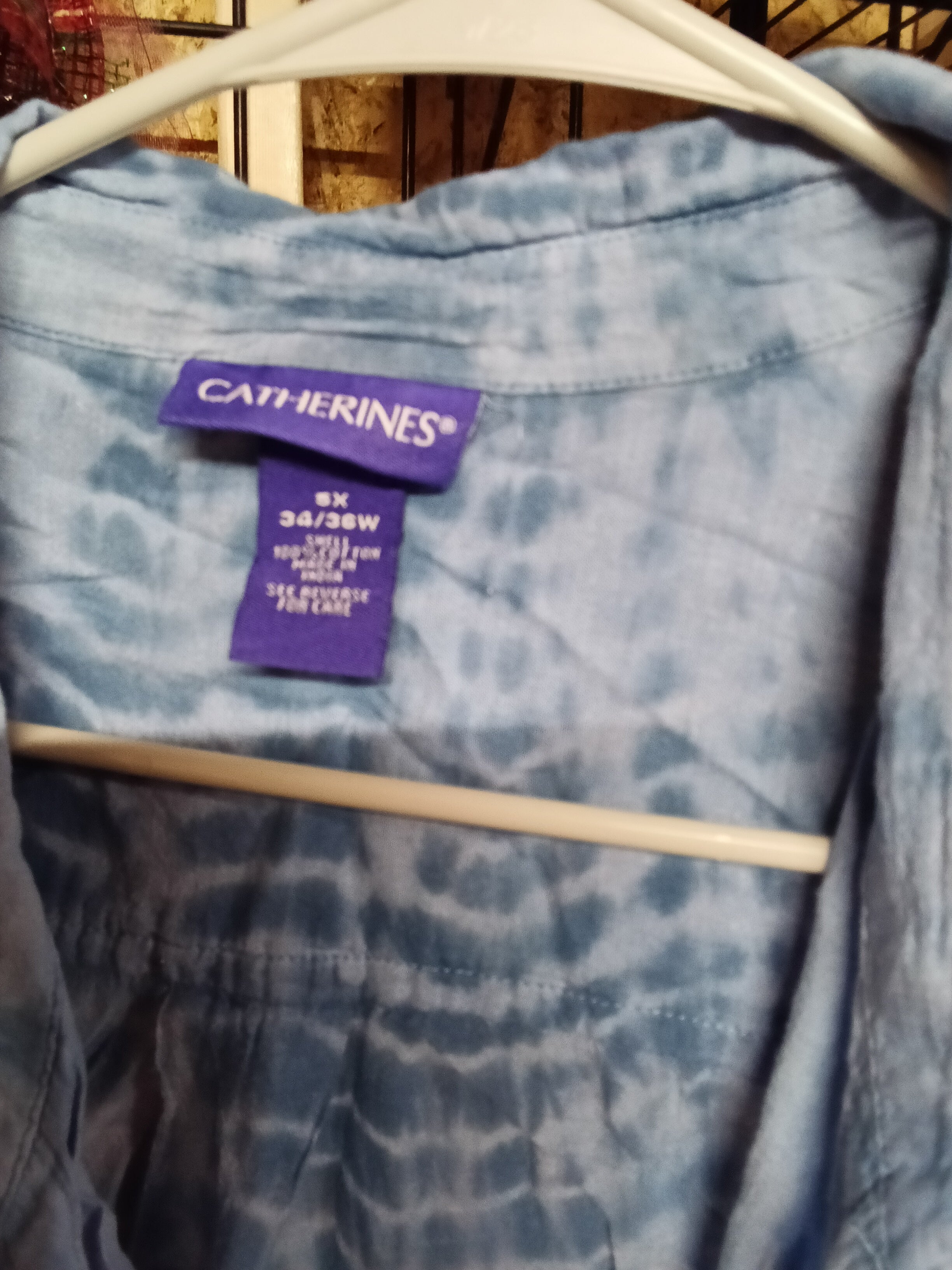 Catherines 3X Tie-Dye Button-Up Shirt - Image 2