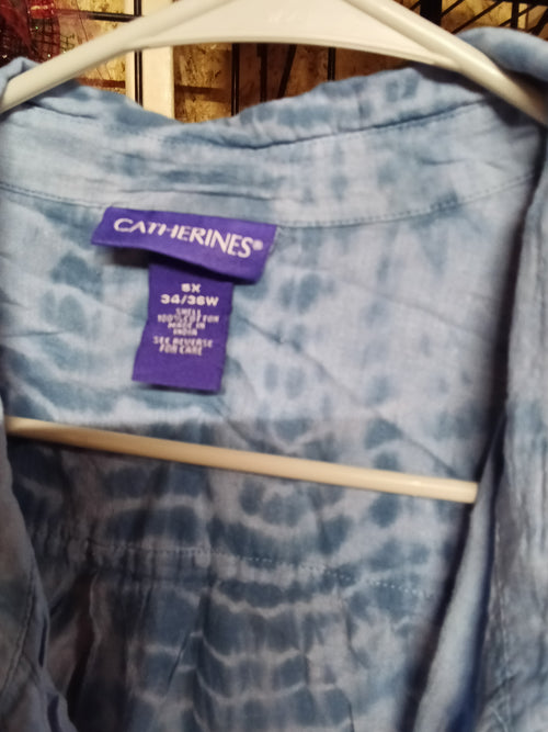 Catherines 3X Tie-Dye Button-Up Shirt - Image 2