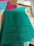3 fat quarter Teal Fabric Squares for Quilting or Sewing Projects - Image 1