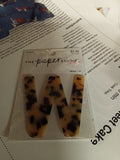 The Paper Studio Tortoise Shell Letter W Sticker - Image 1