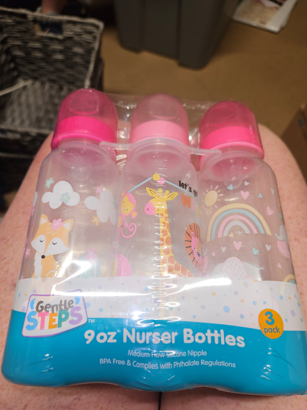 Gentle Steps 9oz Nurser Bottles 3 Pack BPA Free - Image 1