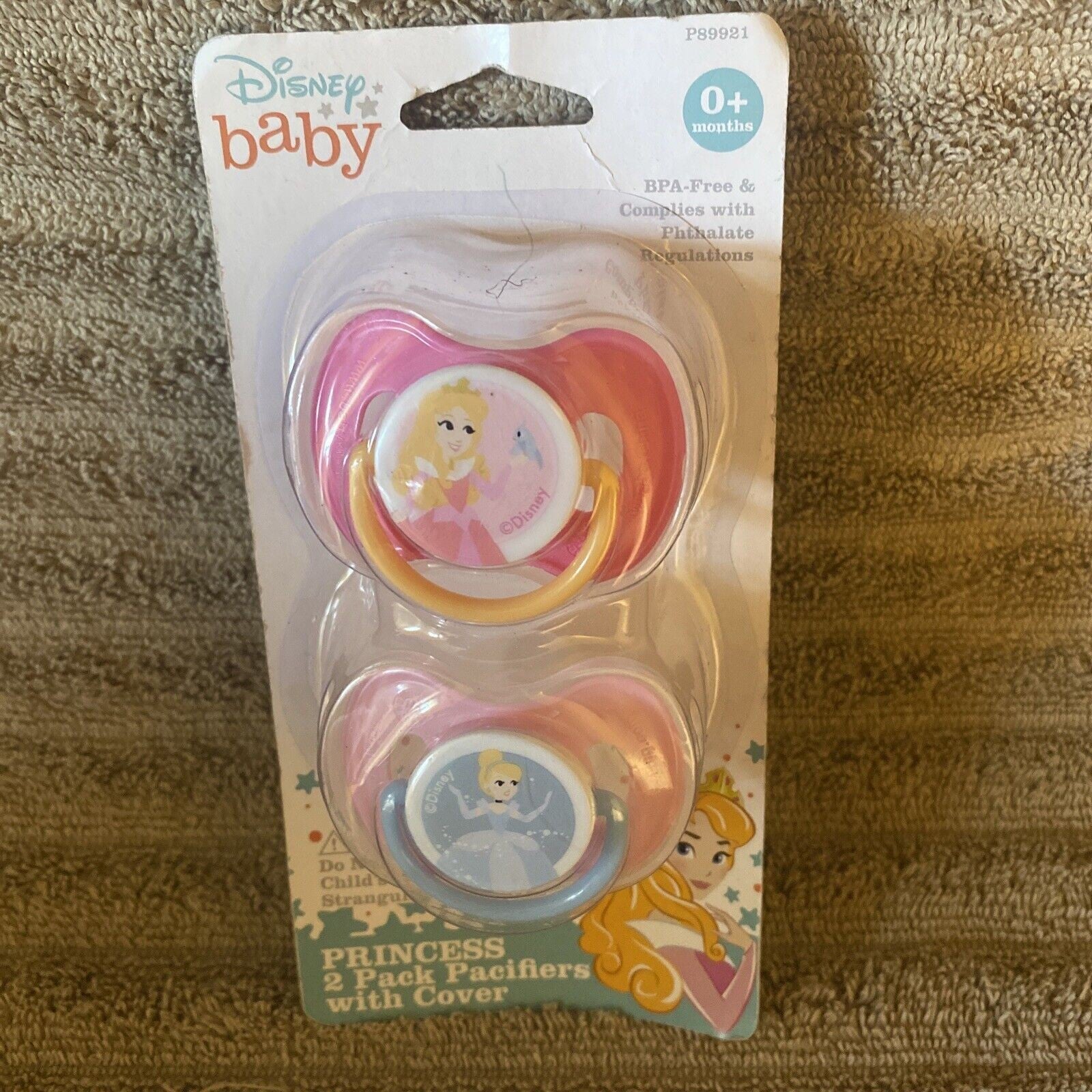 Disney Princess Baby Infant Pacifier Binky Soother Cinderella Aurora Pink - New - Image 7