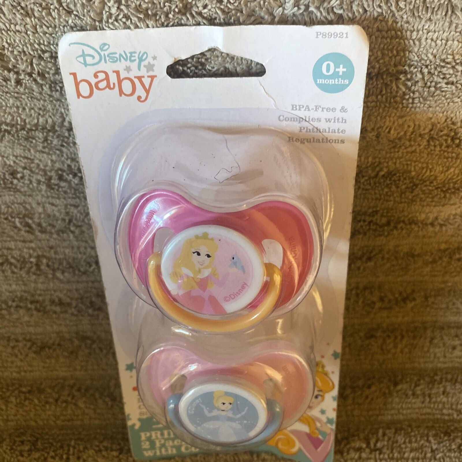 Disney Princess Baby Infant Pacifier Binky Soother Cinderella Aurora Pink - New - Image 6