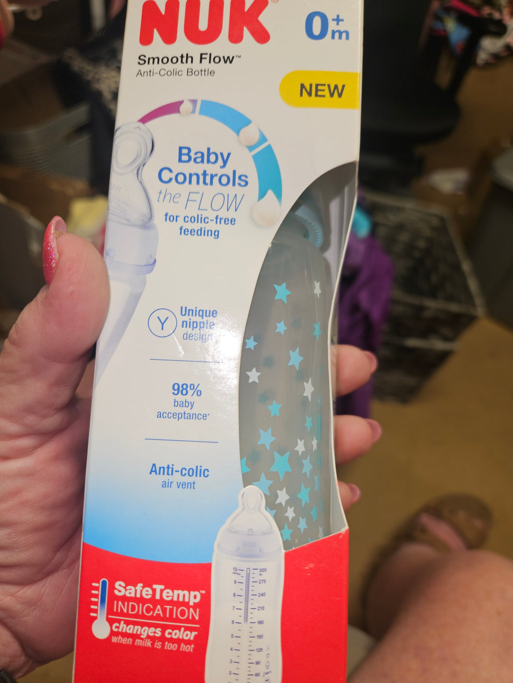 NUK Smooth Flow Anti-Colic Baby Bottle 10oz - Image 3