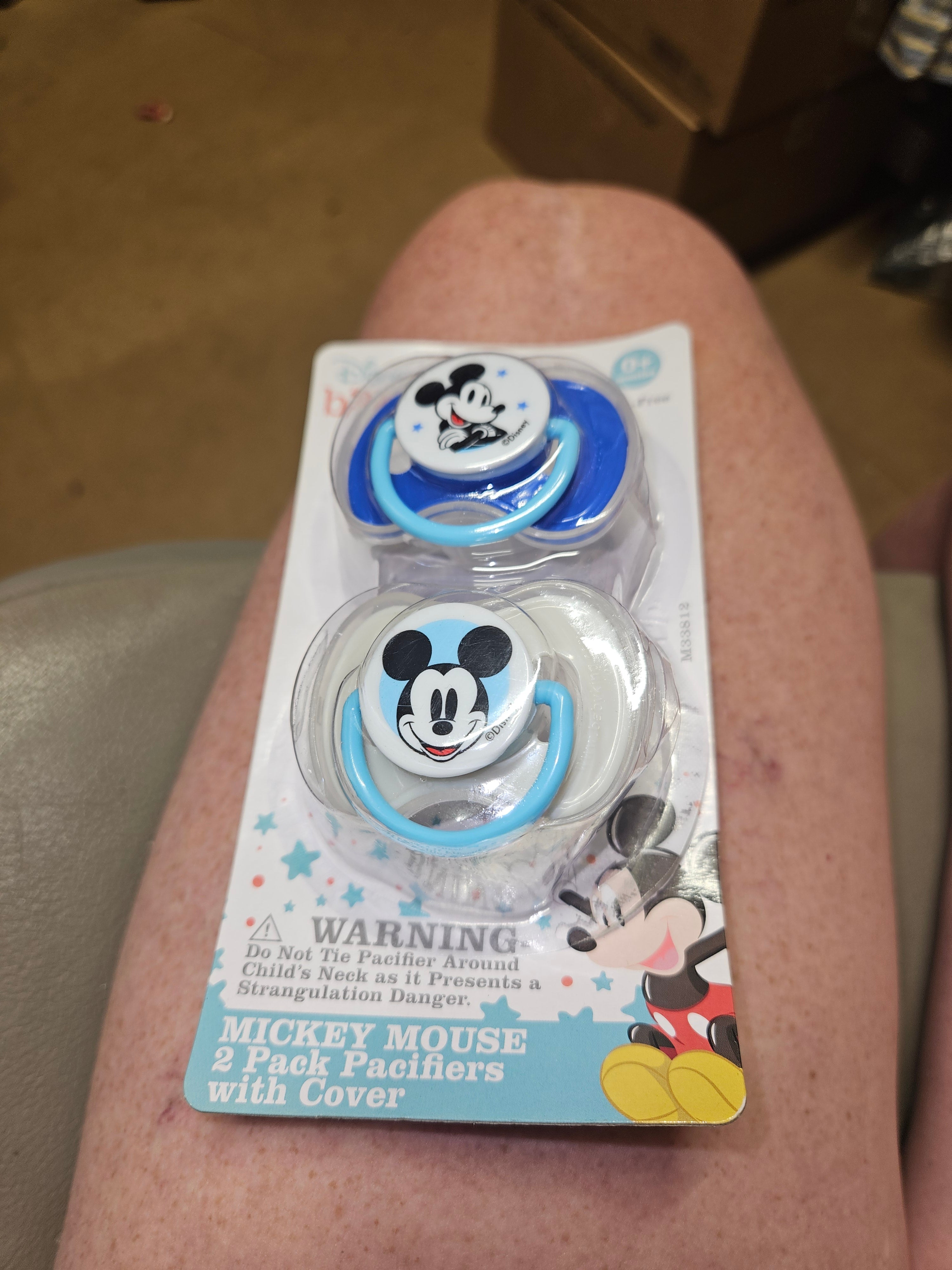 Mickey Mouse 2 Pack Pacifiers with Cover - Image 1