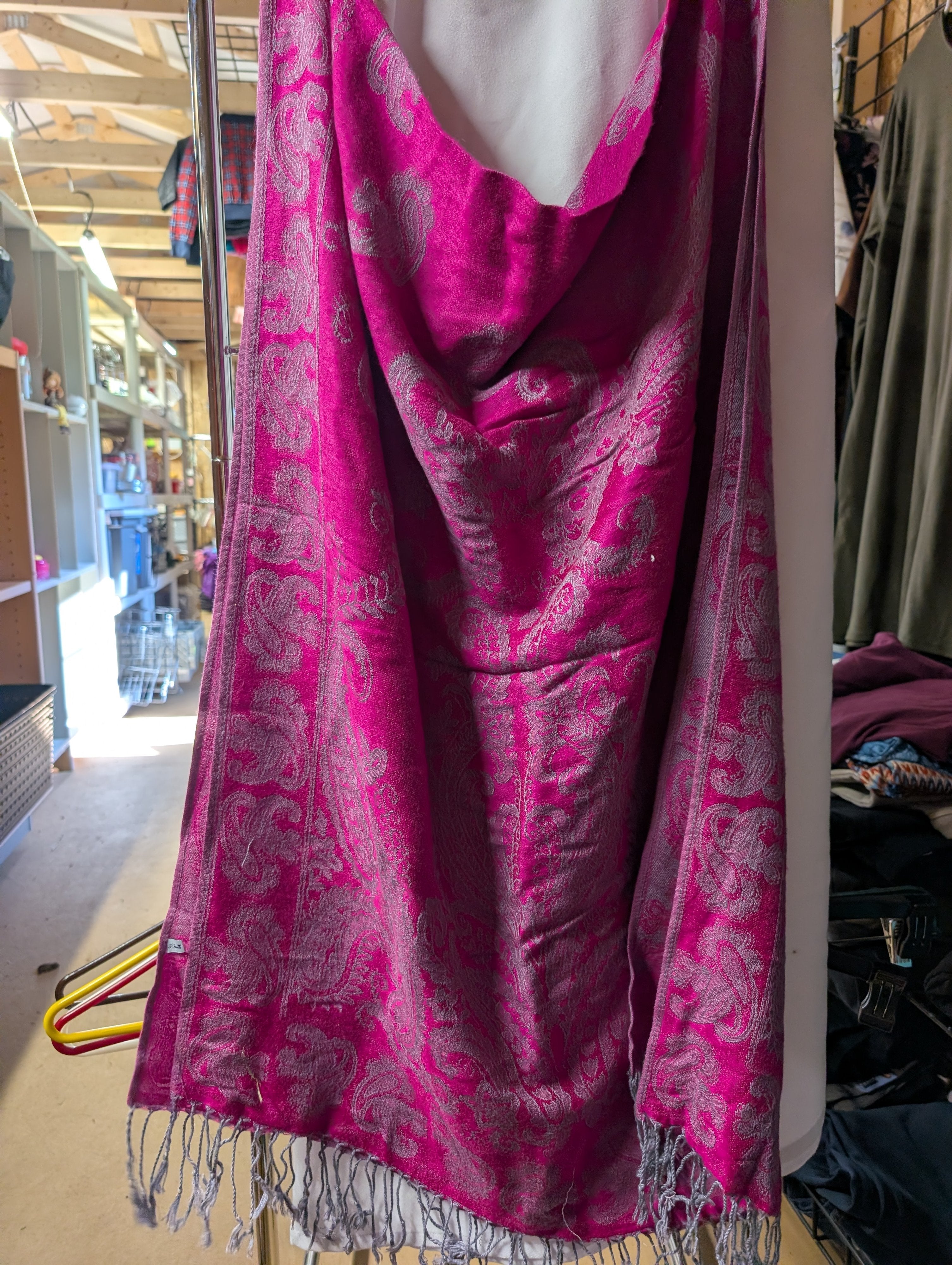 J. Franco Pink Paisley Scarf - Image 4