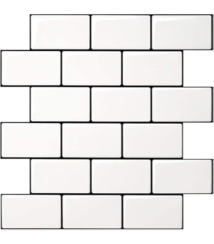 Tool Bench Hardware Self Adhesive White Wall Tile, 12x12 in. Faux Subway Tile (20) - Image 7