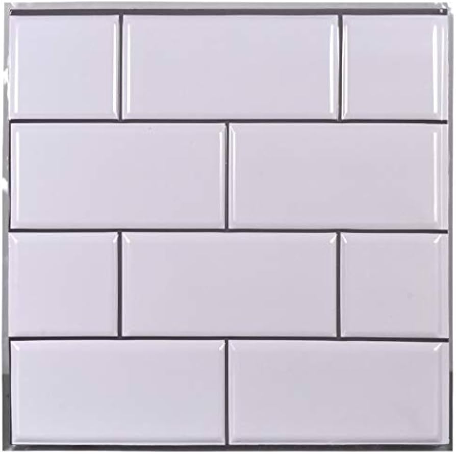 Tool Bench Hardware Self Adhesive White Wall Tile, 12x12 in. Faux Subway Tile (20) - Image 5
