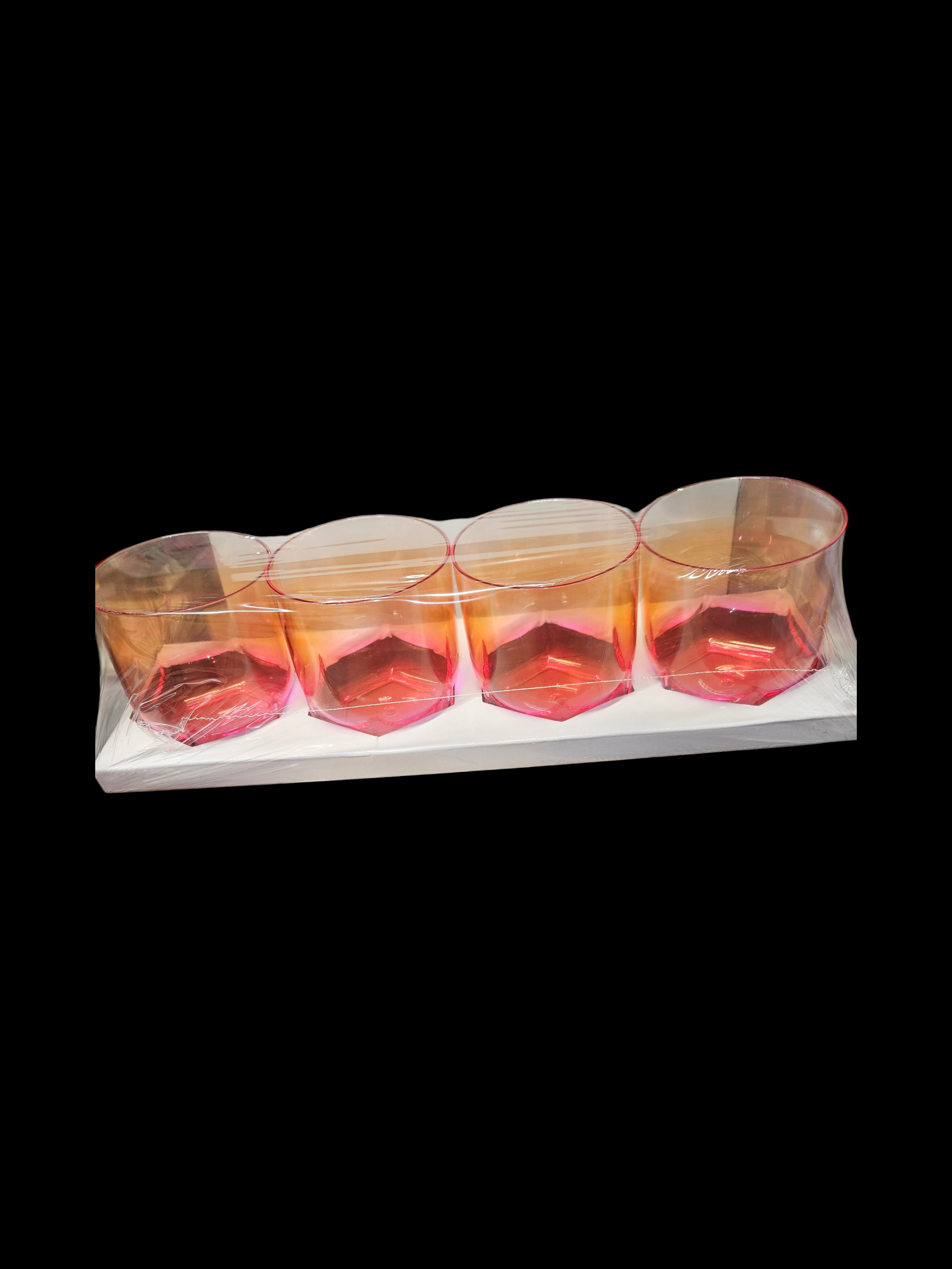 Set of 4 Gradient Orange to Pink Tumblers - Image 1