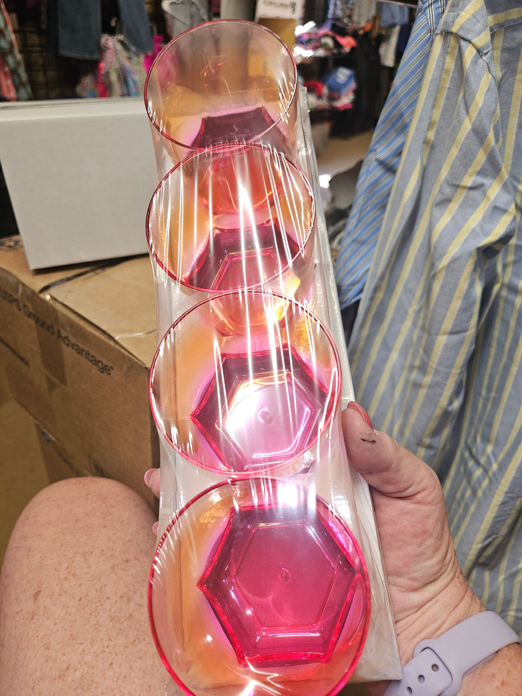 Set of 4 Gradient Orange to Pink Tumblers - Image 2