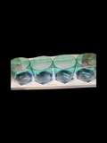 Set of 4 Blue Glass Tumblers - Image 1