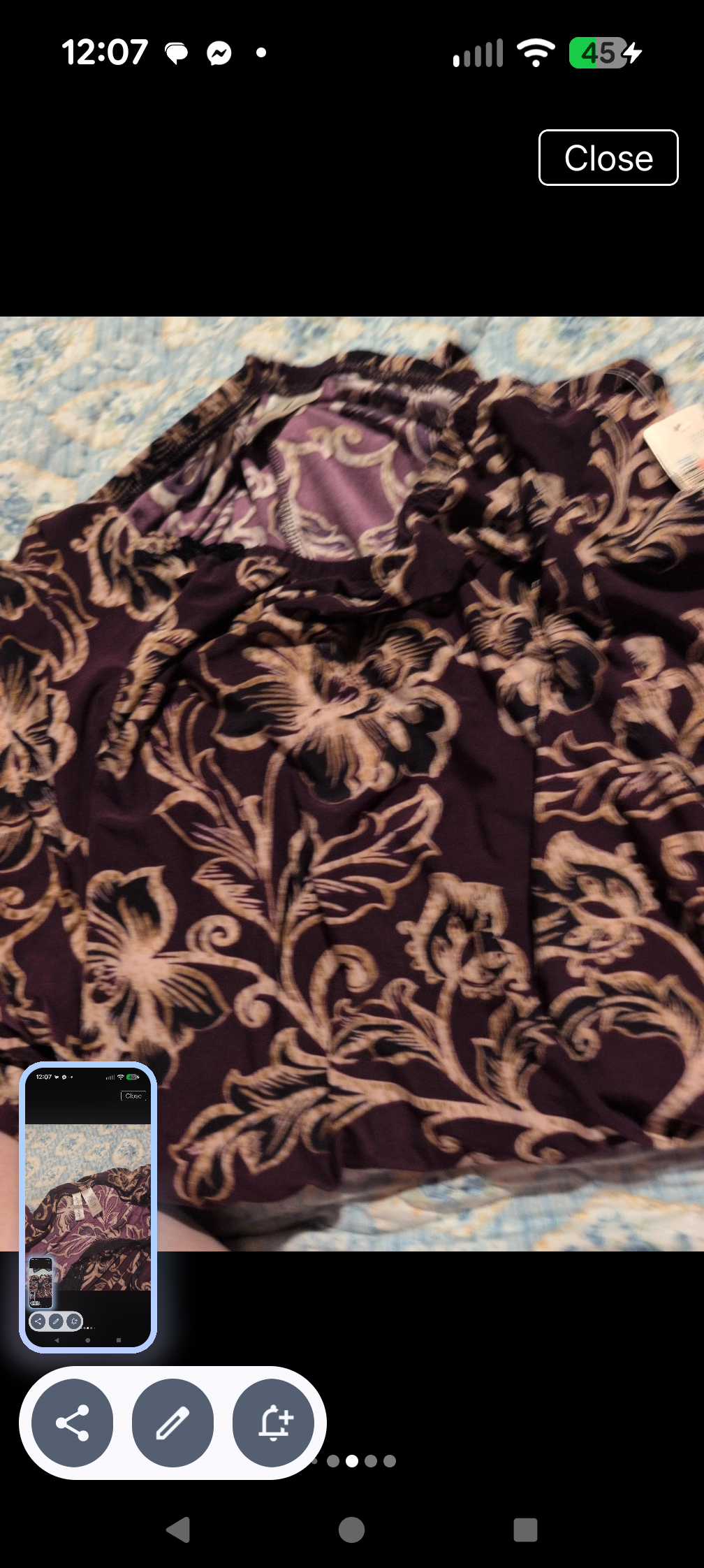 Floral Long Sleeve silky pajama set - Image 3