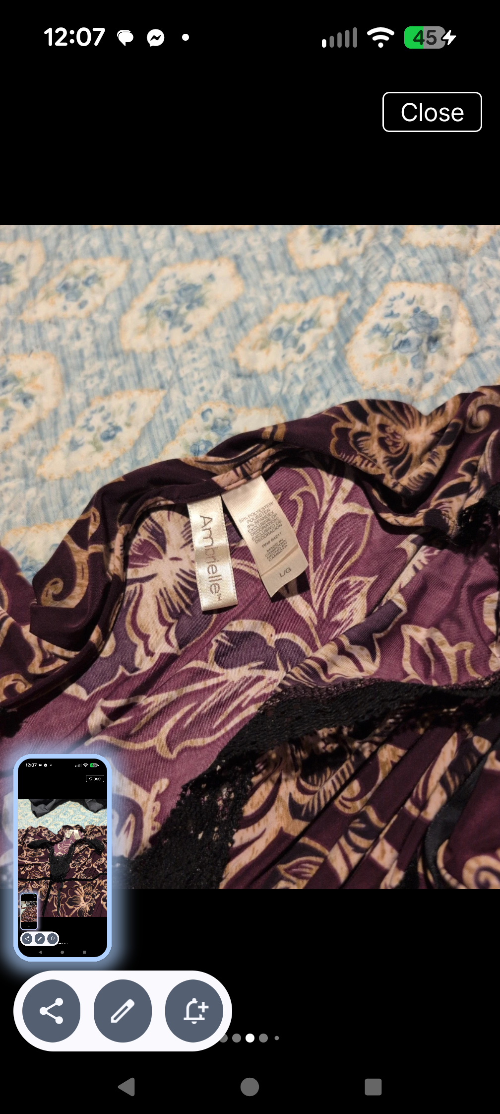 Floral Long Sleeve silky pajama set - Image 4