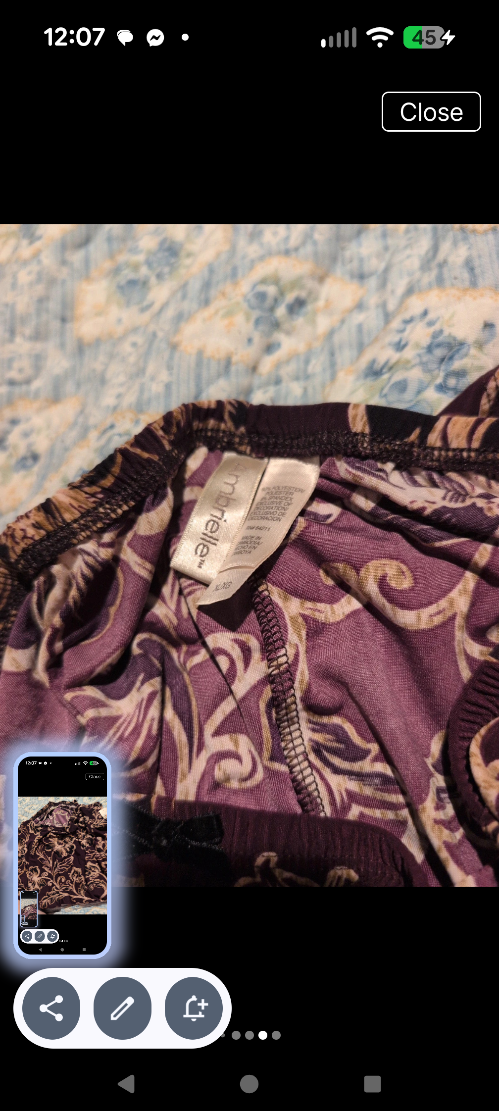 Floral Long Sleeve silky pajama set - Image 5