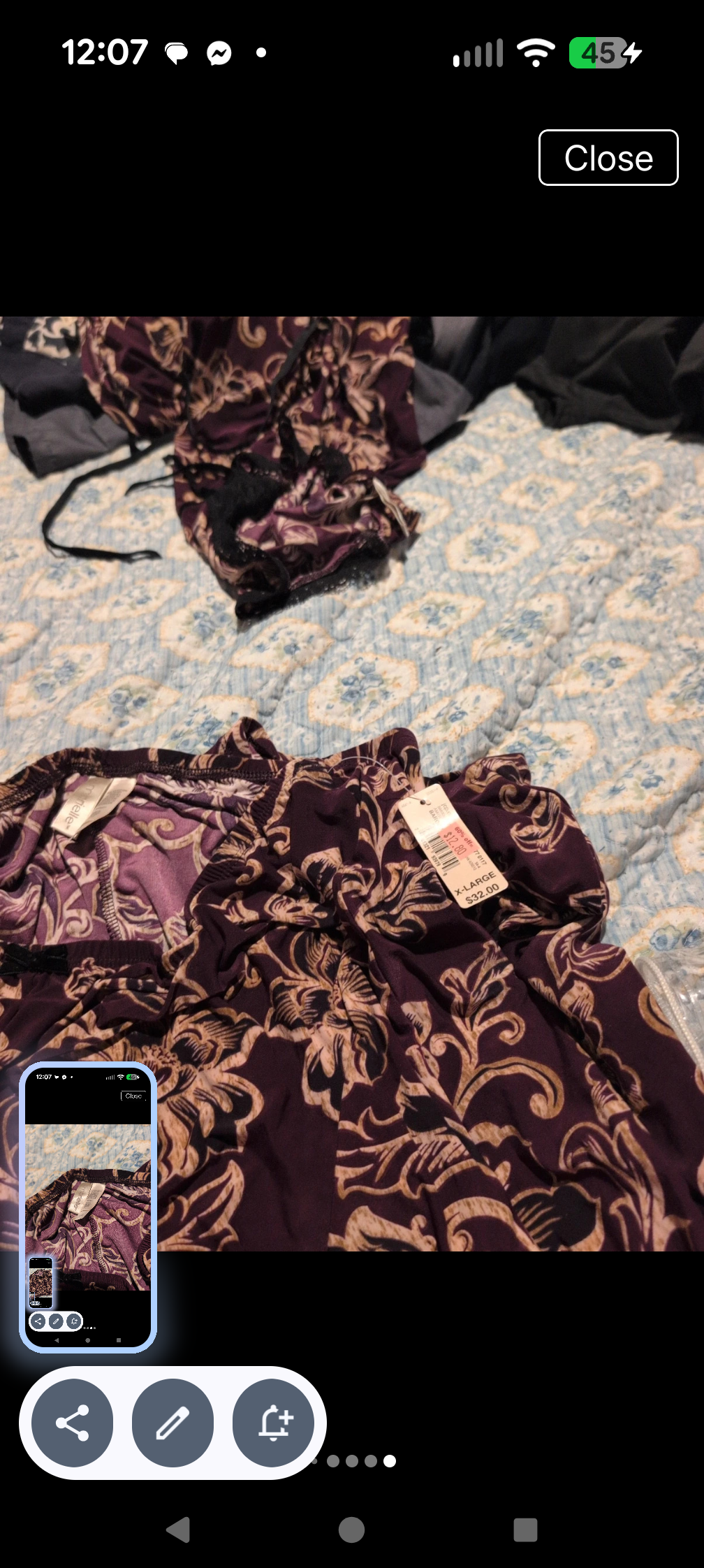 Floral Long Sleeve silky pajama set - Image 6