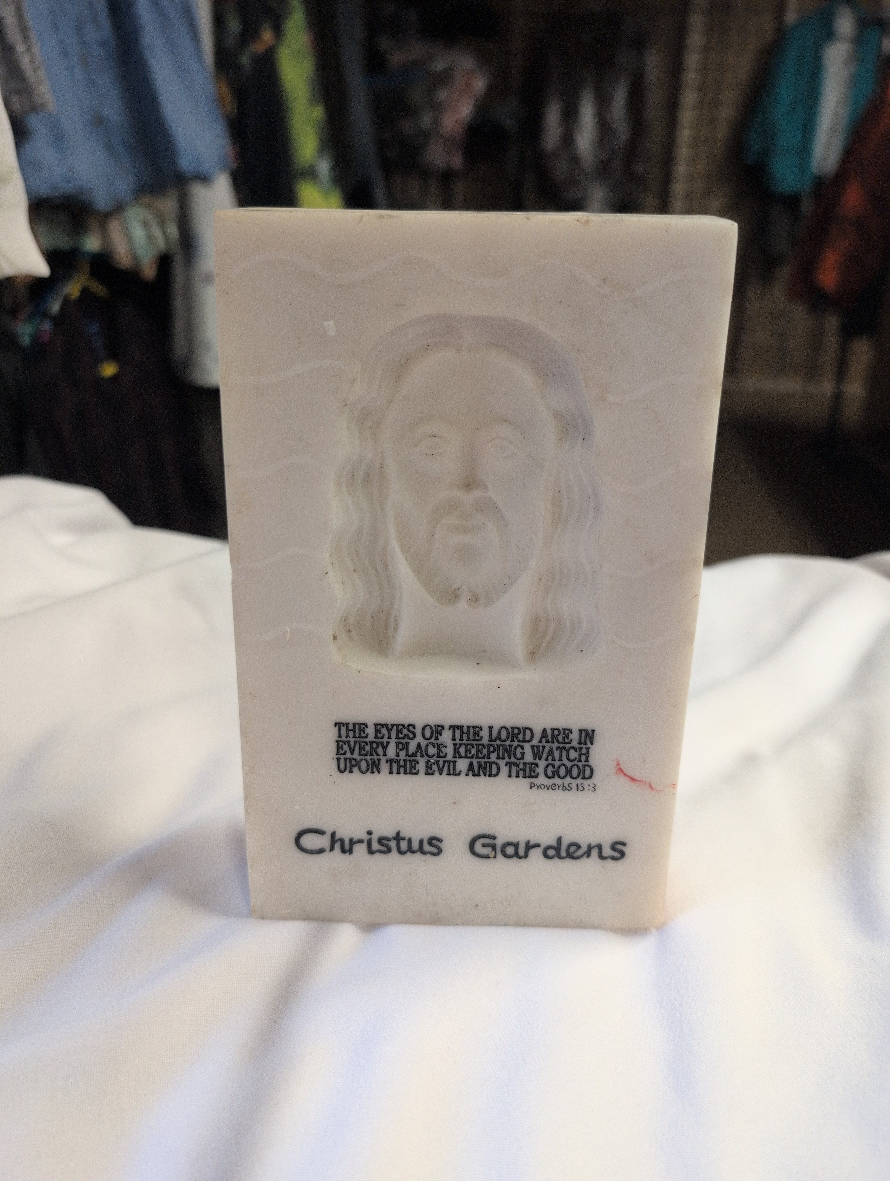 Christus Gardens Religious Plaque with Quote - Image 1