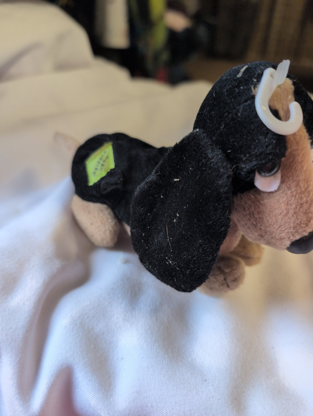 Plush Dachshund Dog Toy with Hook - Image 2