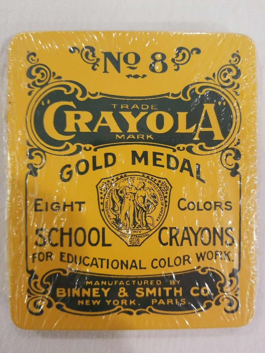 Vintage Crayola No. 8 Gold Medal School Crayons Tin - Image 3