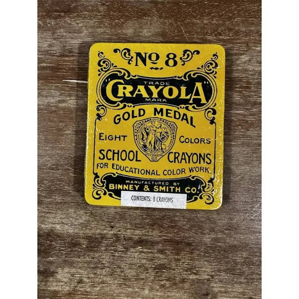 Vintage Crayola No. 8 Gold Medal School Crayons Tin - Image 10