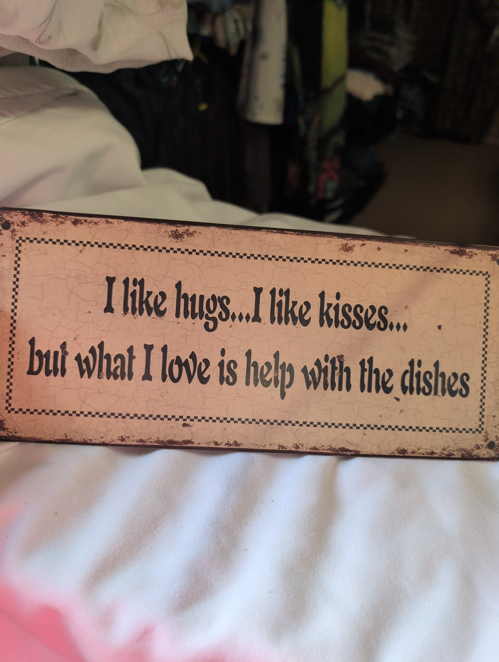 Decorative Wooden Sign with Humorous Quote - Image 1