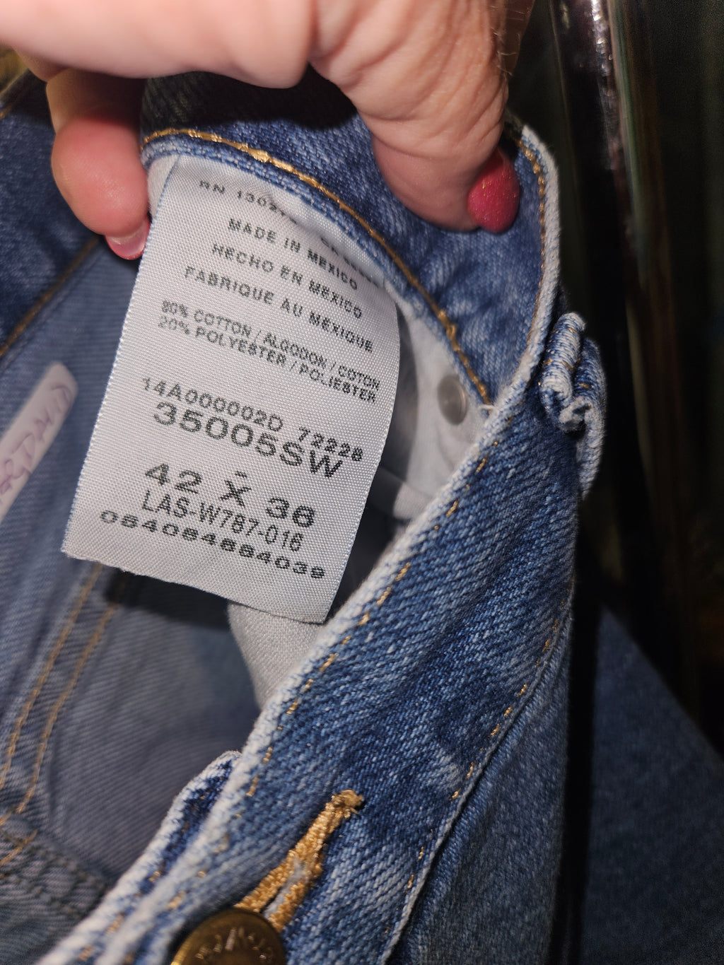 Wrangler Blue Jeans Size 42 x 36 - Image 2