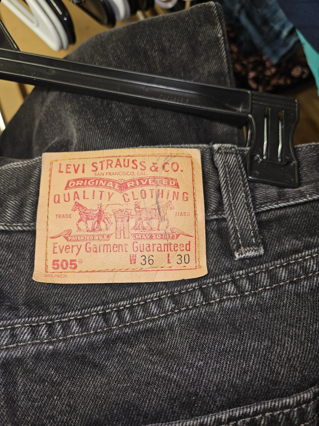 Black Denim Jeans 36 x 30 - Image 2