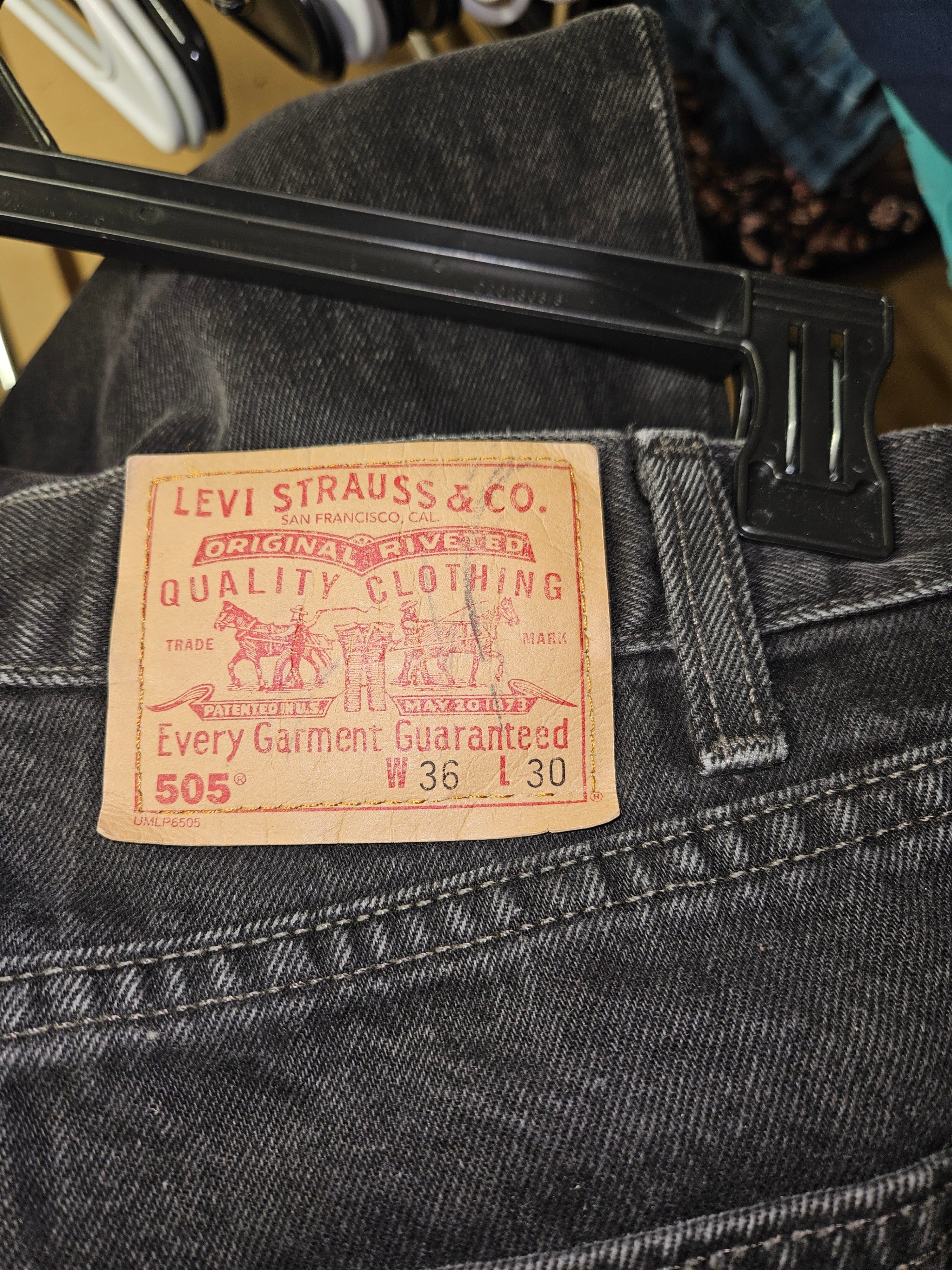 Black Denim Jeans 36 x 30 - Image 2
