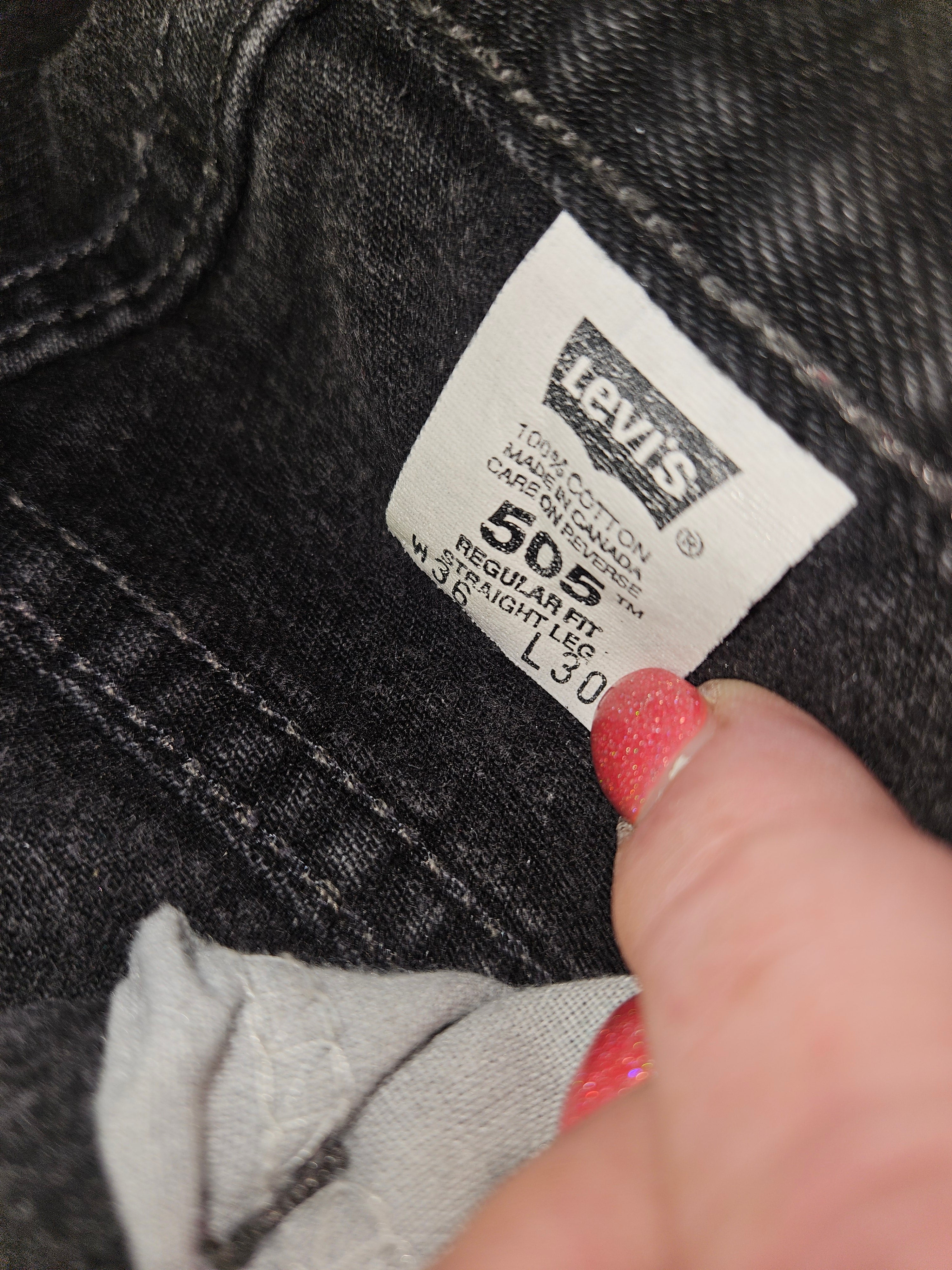 Black Denim Jeans 36 x 30 - Image 3