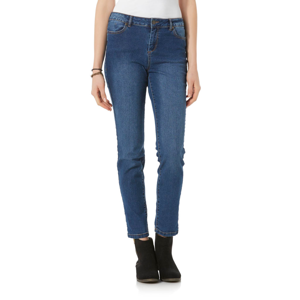 Women's Slim Fit Jeans - Medium Wash - Image 1