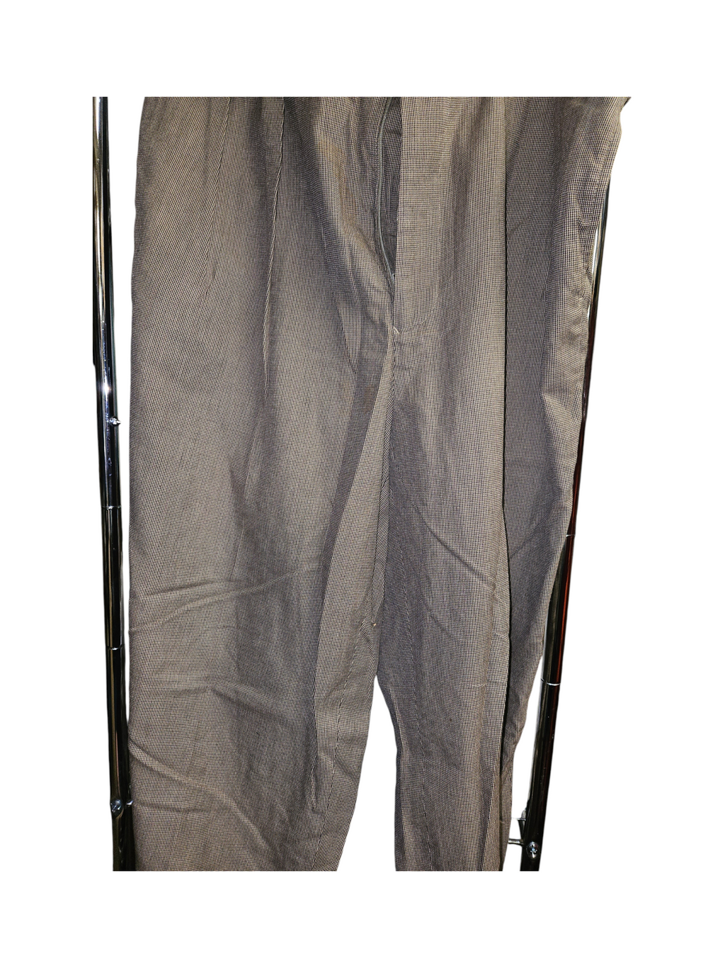 Men's Brown Checkered Dress Pants - Image 1