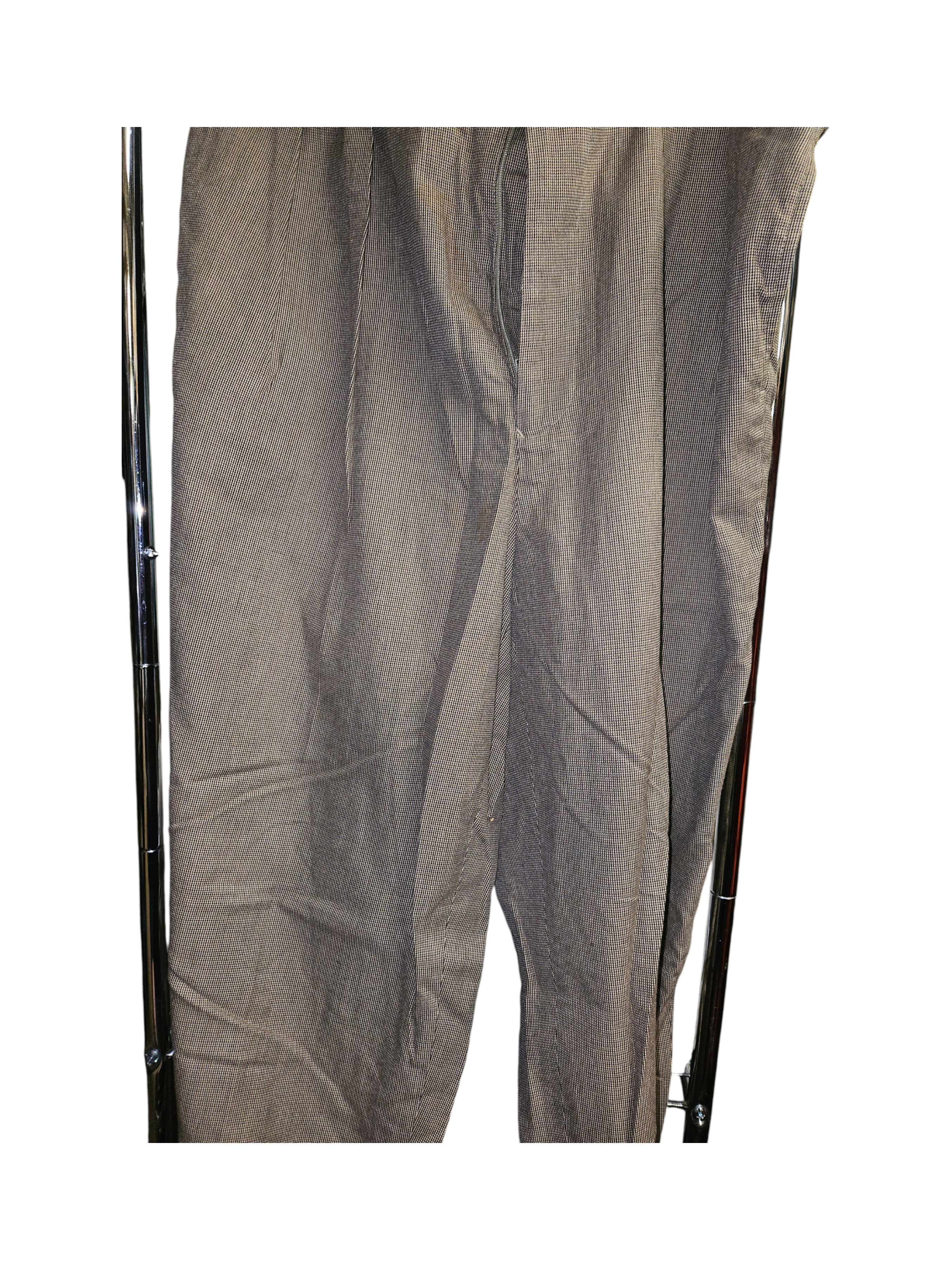 Men's Brown Checkered Dress Pants - Image 1