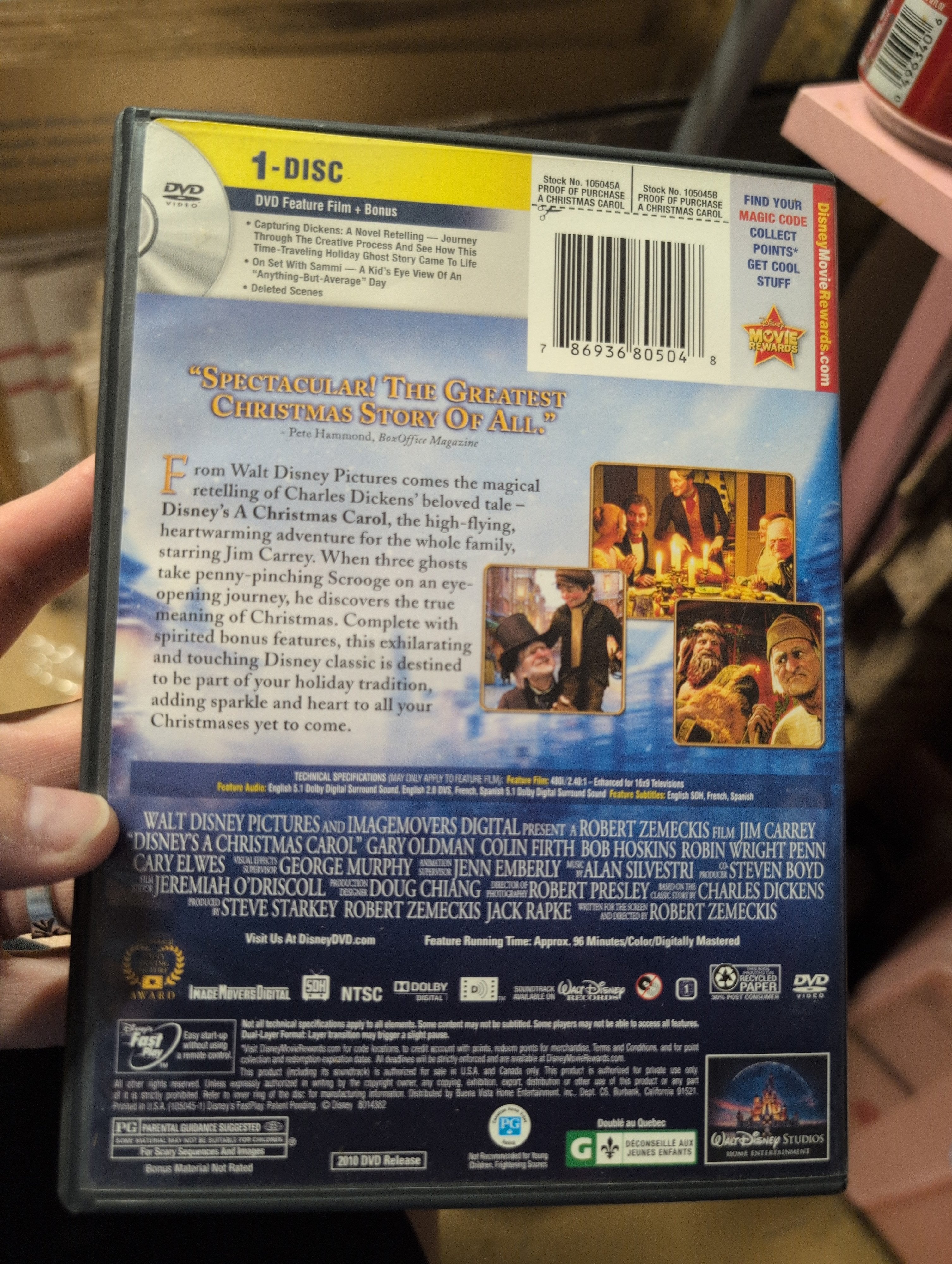 Disney S a Christmas Carol (DVD) Walt Disney Pictures  Animated  Family Oriented - Image 9