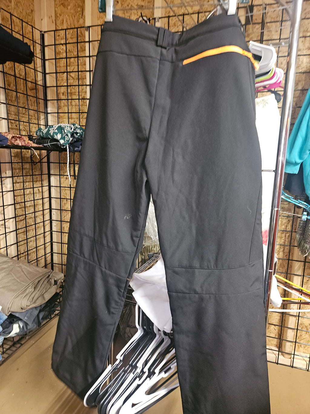 Black Outdoor Pants with Orange Zippers - Size M - Image 2
