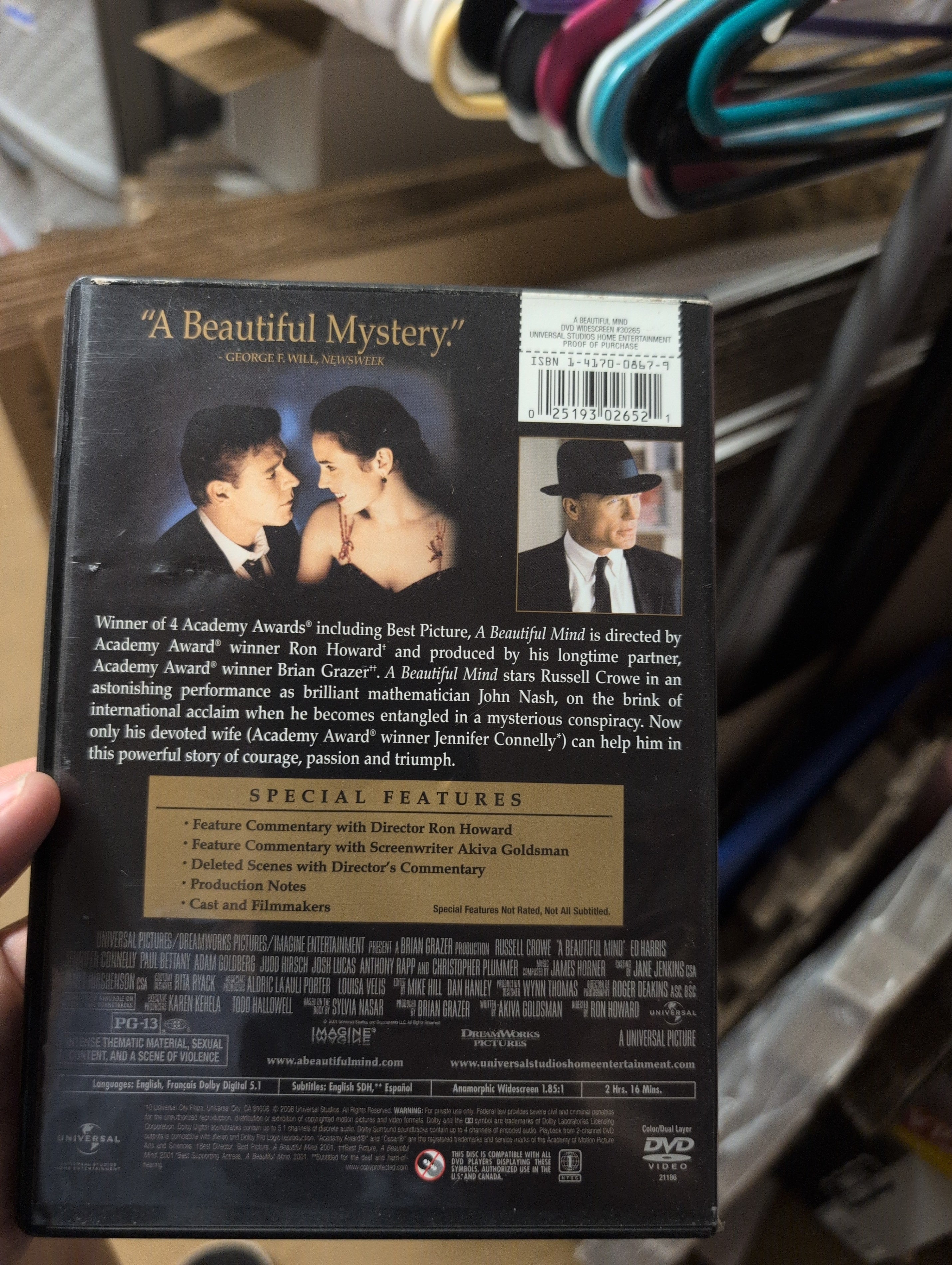 A Beautiful Mind (DVD Single Disc) [DVD] - Image 2