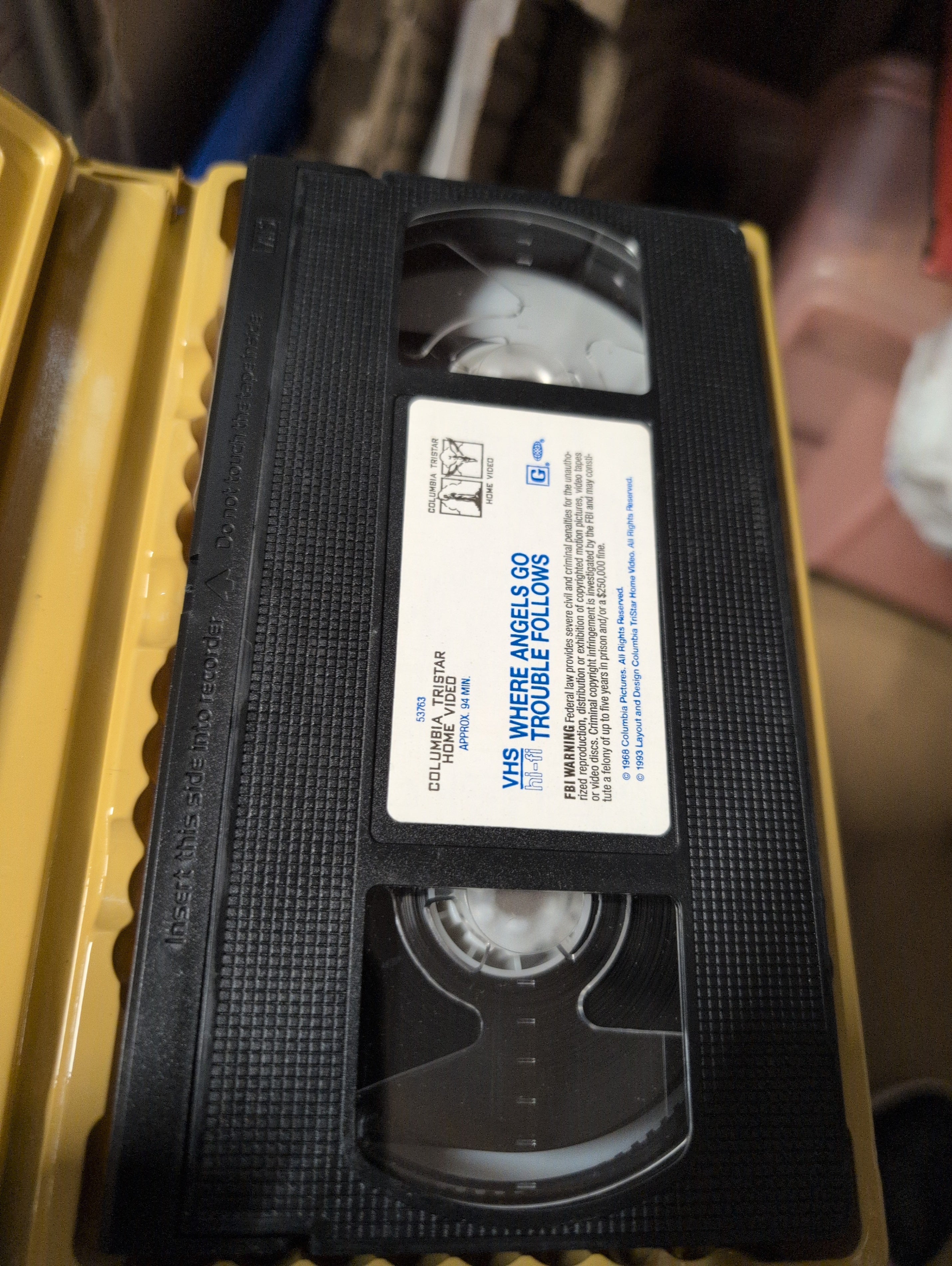 Where Angels Go Trouble Follows VHS Columbia Tristar - Image 2