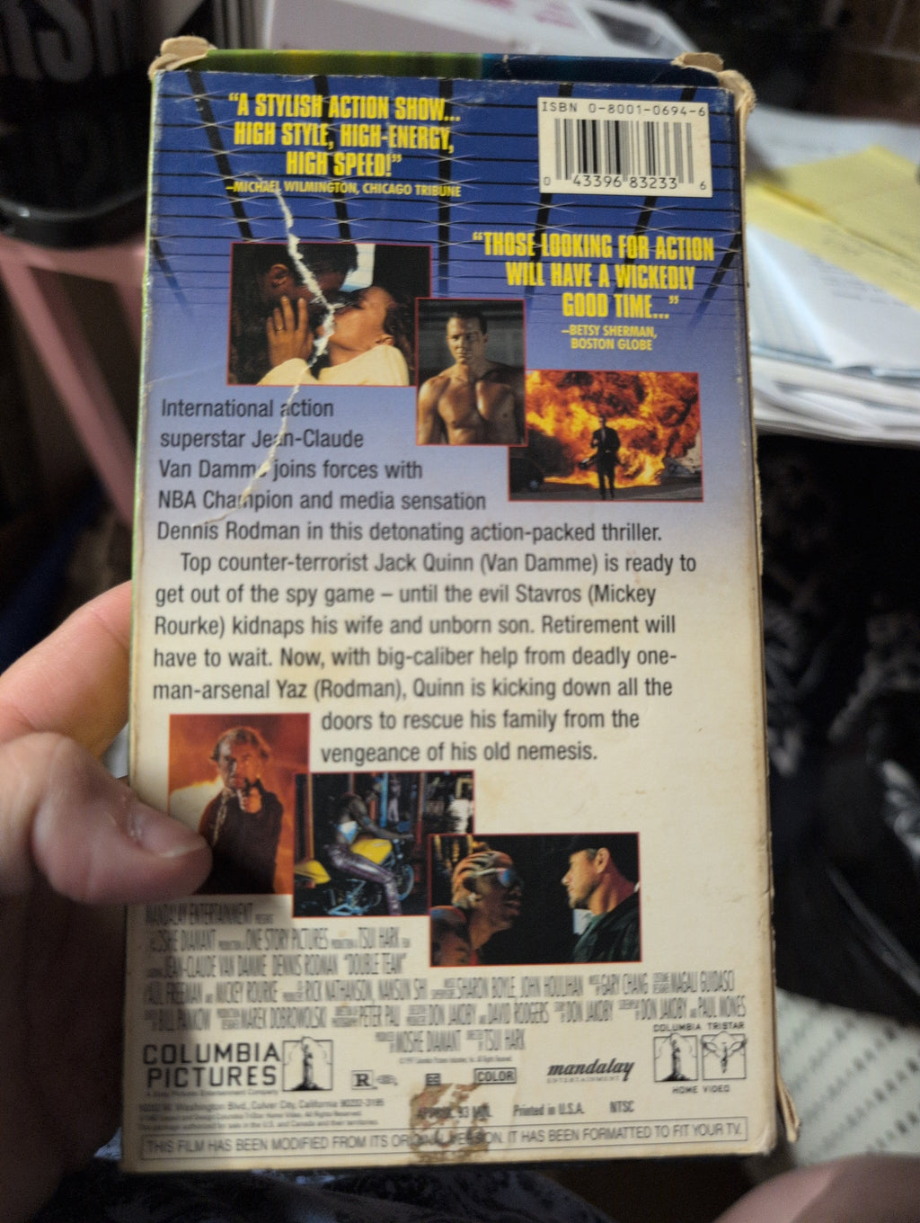 Double Team VHS Movie Van Damme Rodman Action - Image 4