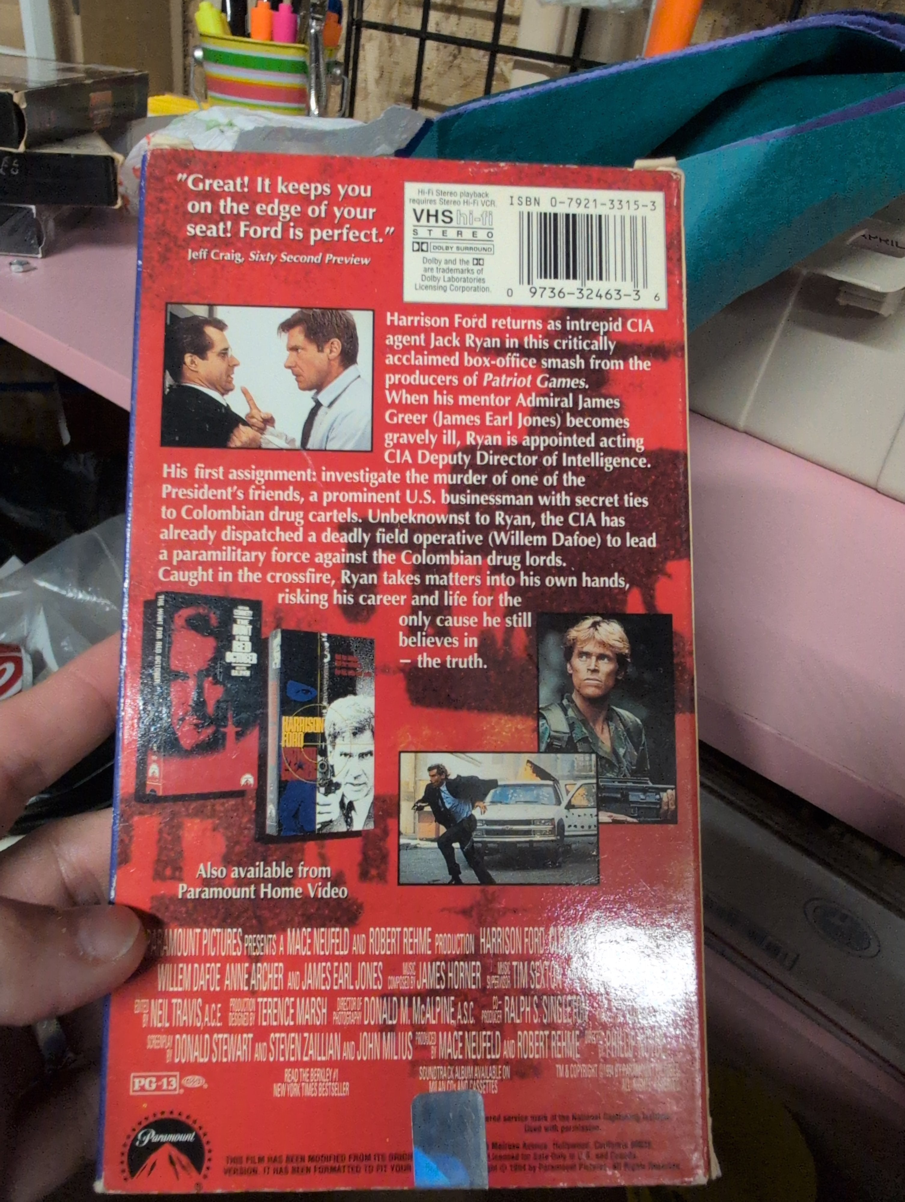 Clear and Present Danger VHS Harrison Ford - Image 2