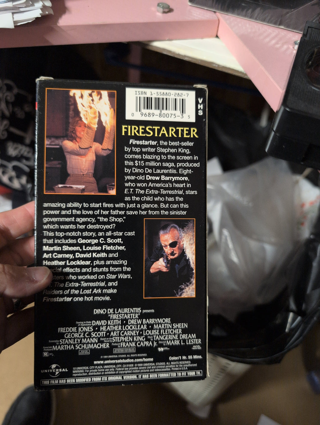 Firestarter VHS Stephen King Universal Thriller - Image 2