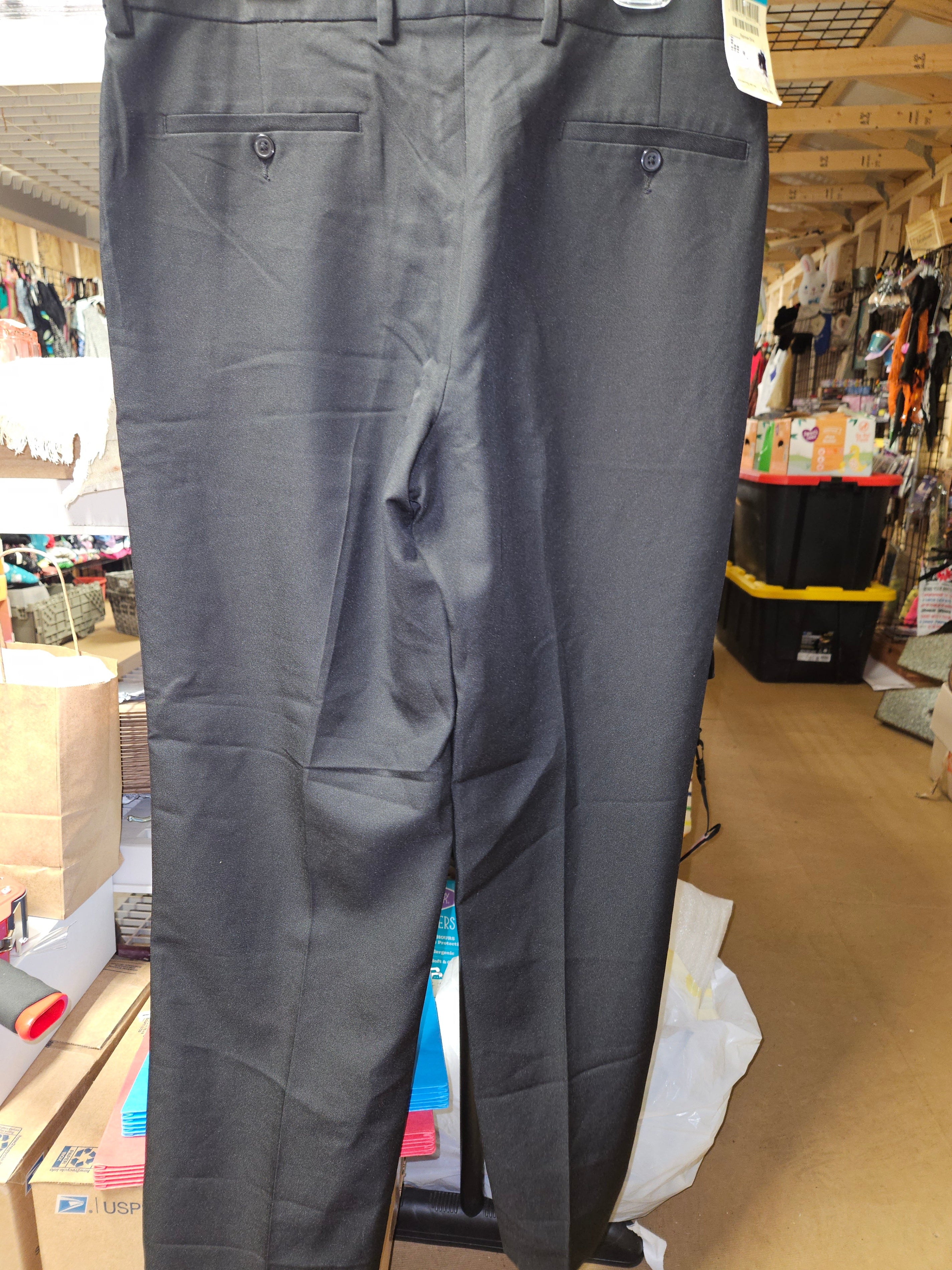 Black Dress Pants with Pleats - Image 3
