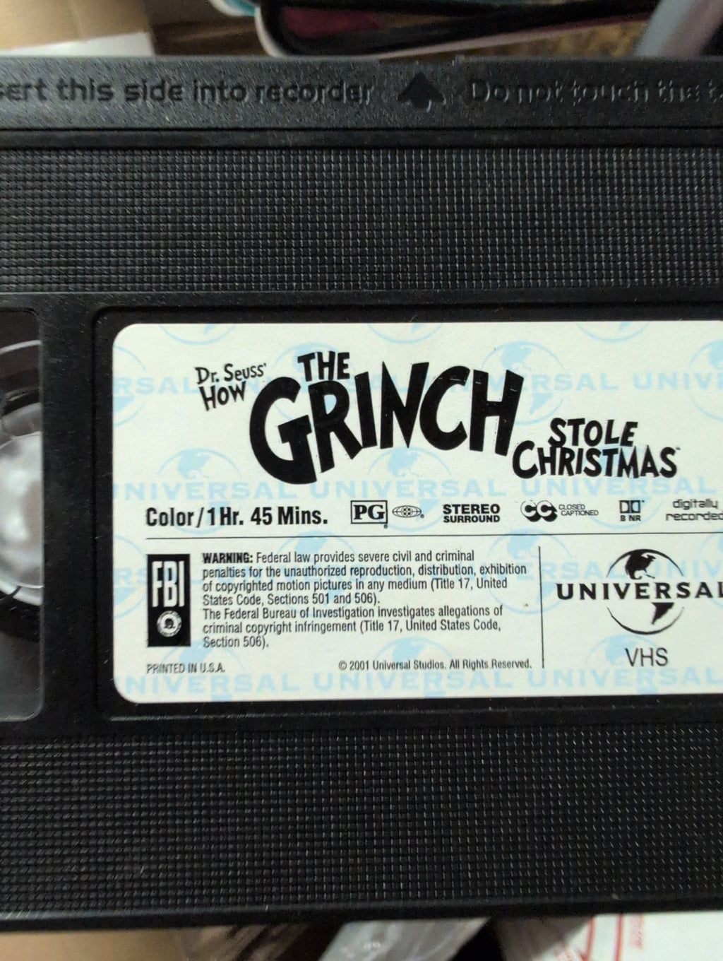 Dr. Seuss' How the Grinch Stole Christmas VHS Tape no case - Image 1