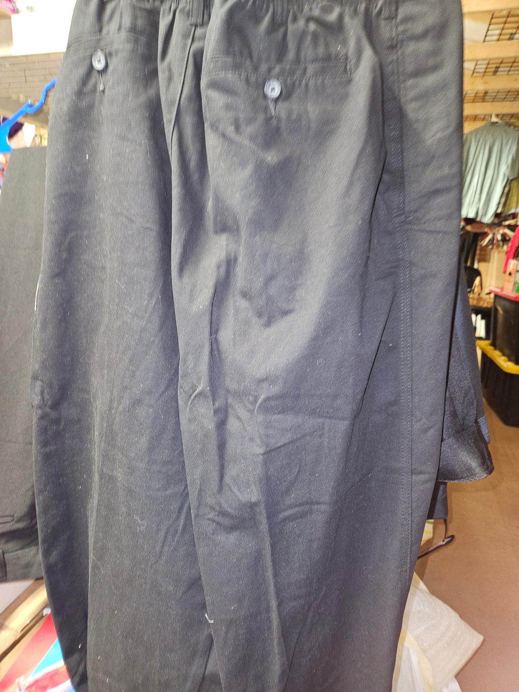 George Men's Black Elastic Waist Pants Size 40x30 - Image 4