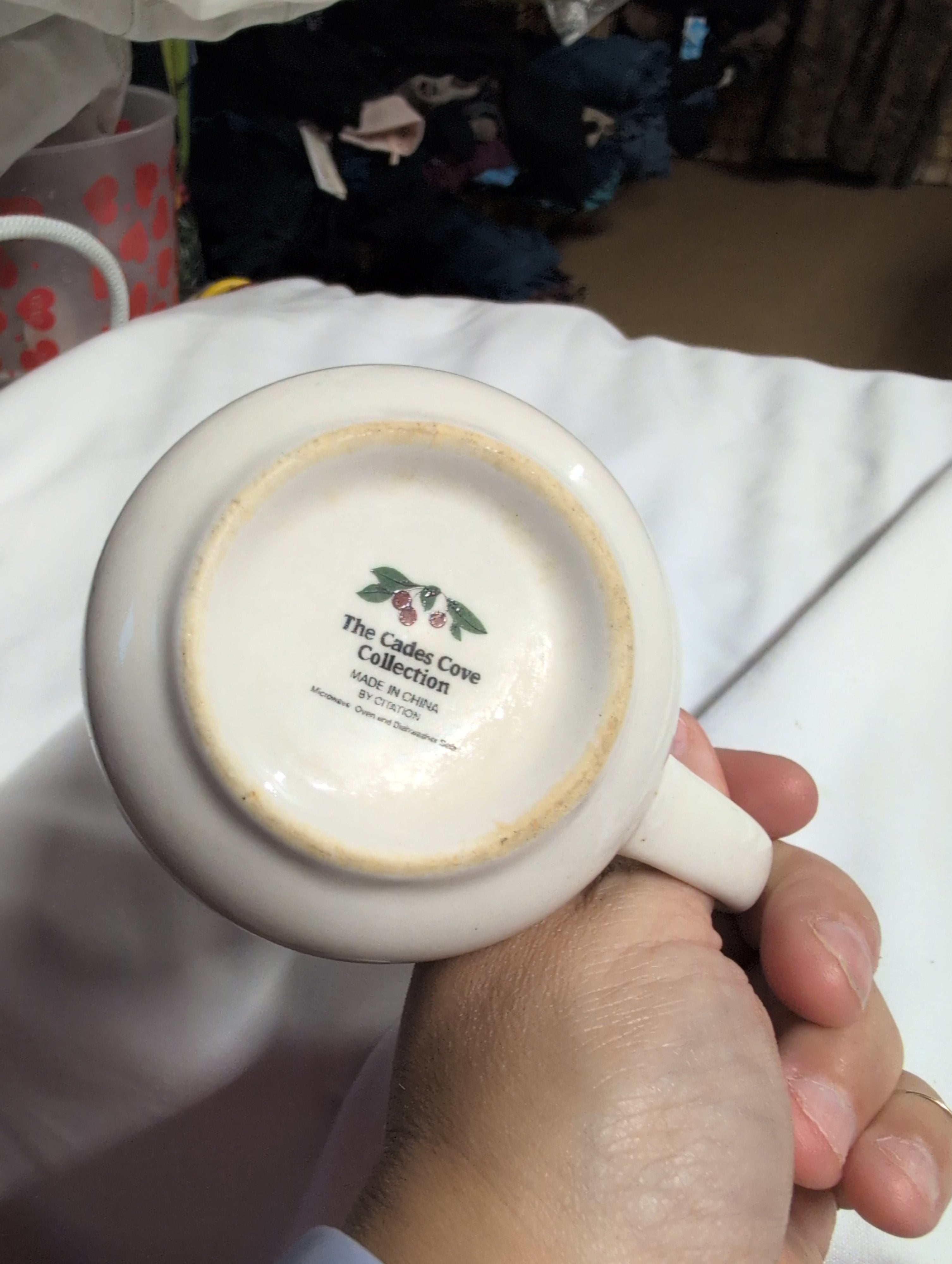 Vintage Ceramic Mug with Cherry Design - Image 2