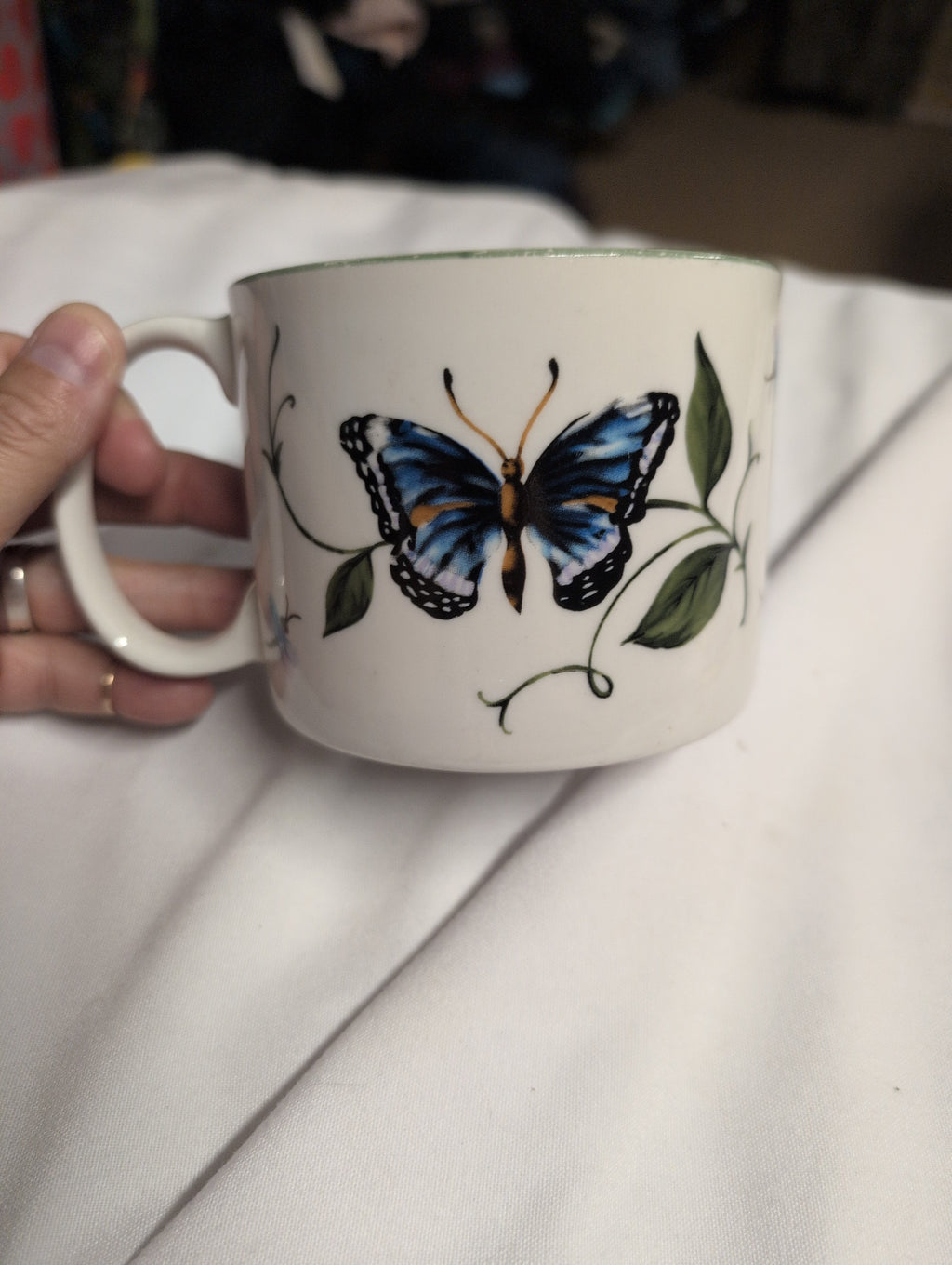 Butterfly Design Ceramic Mug - Image 1