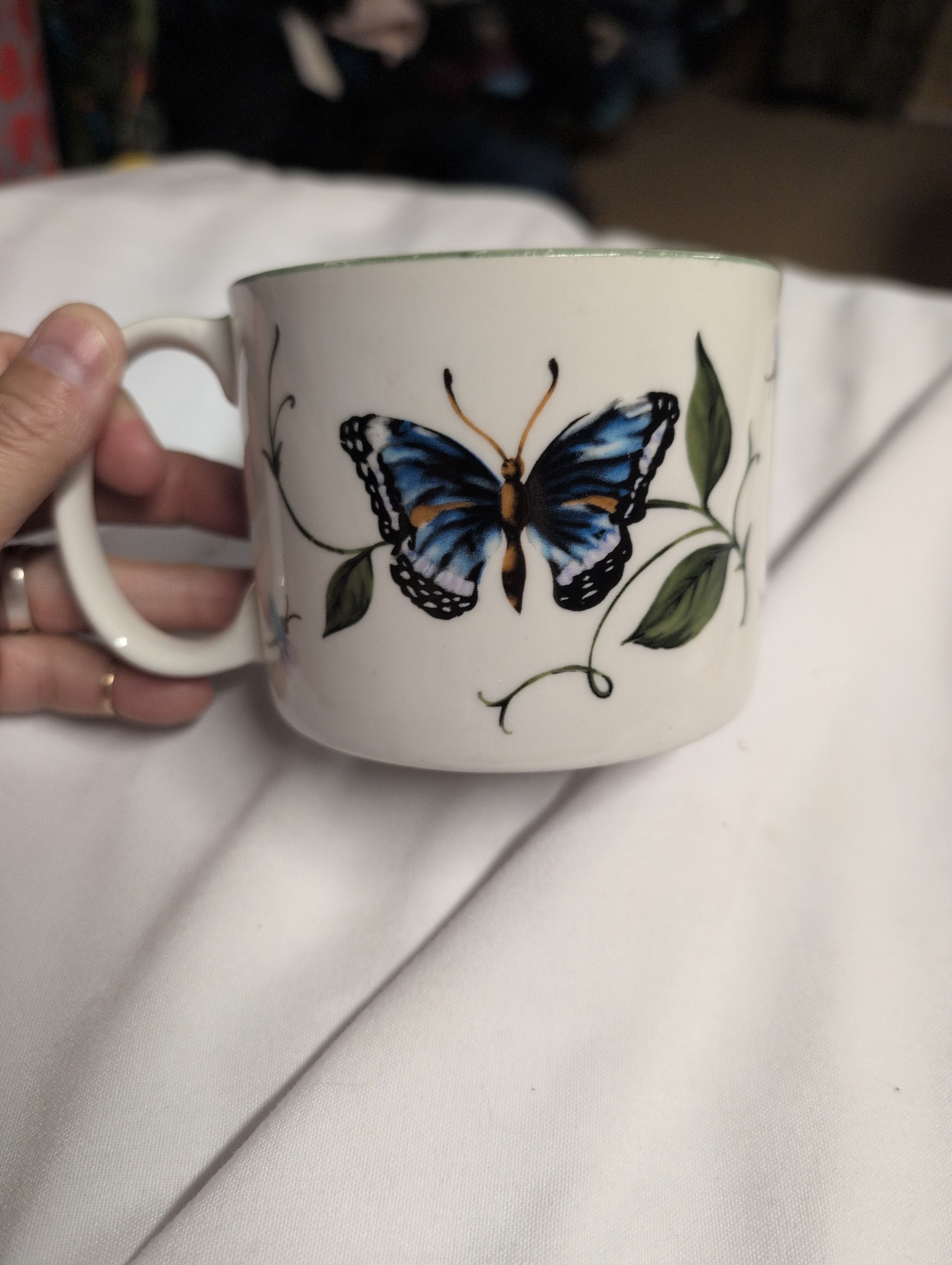 Butterfly Design Ceramic Mug - Image 1