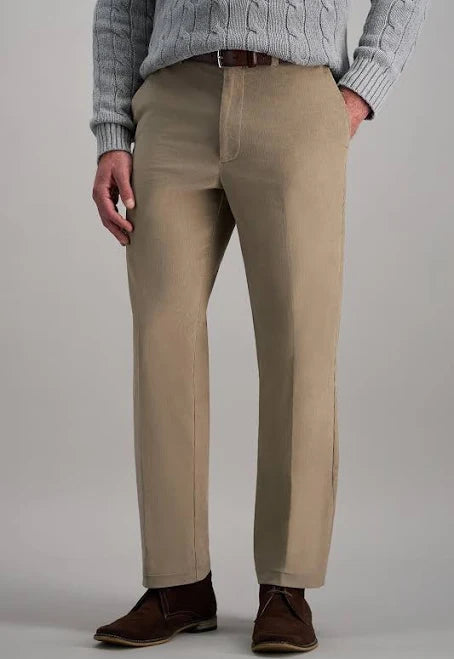 Haggar(r) Classic Fit Flat Front Corduroy 42x29, Carmel - Image 3