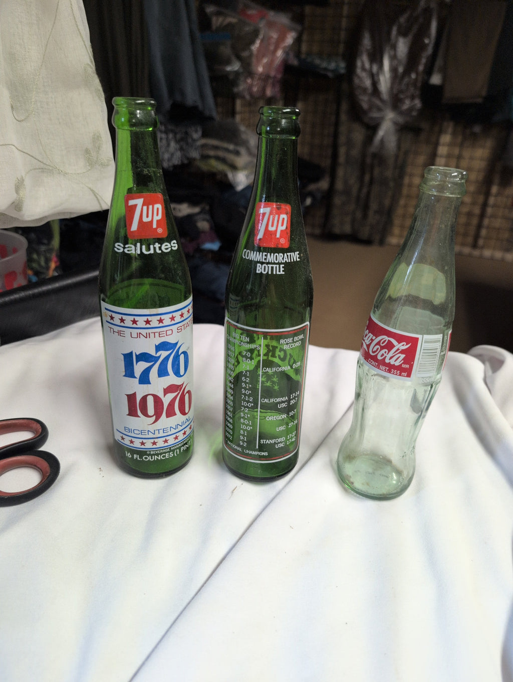 7Up & Coca-Cola Commemorative Glass Bottles Collection - Image 2