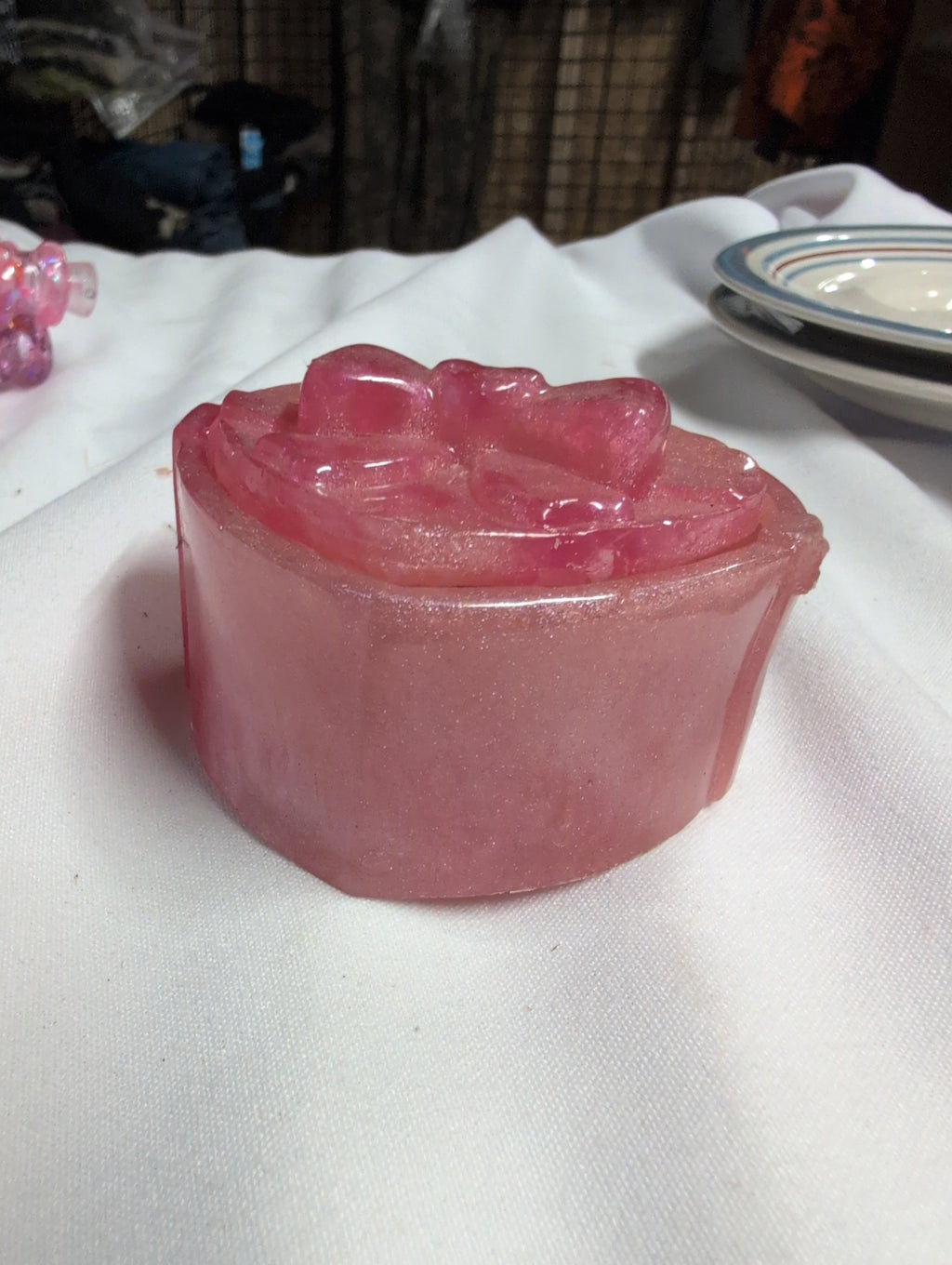 Heart-Shaped Decorative Soap with Bow Design - Image 2